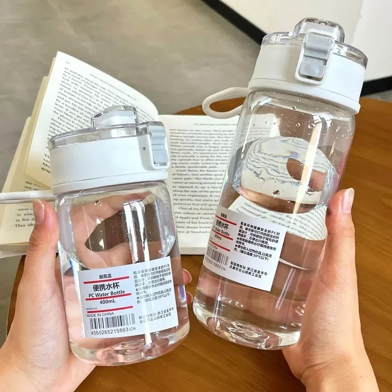 Portable Transparent Kawaii Time-Scale Water Bottle - Available in 350ml/550ml Sizes