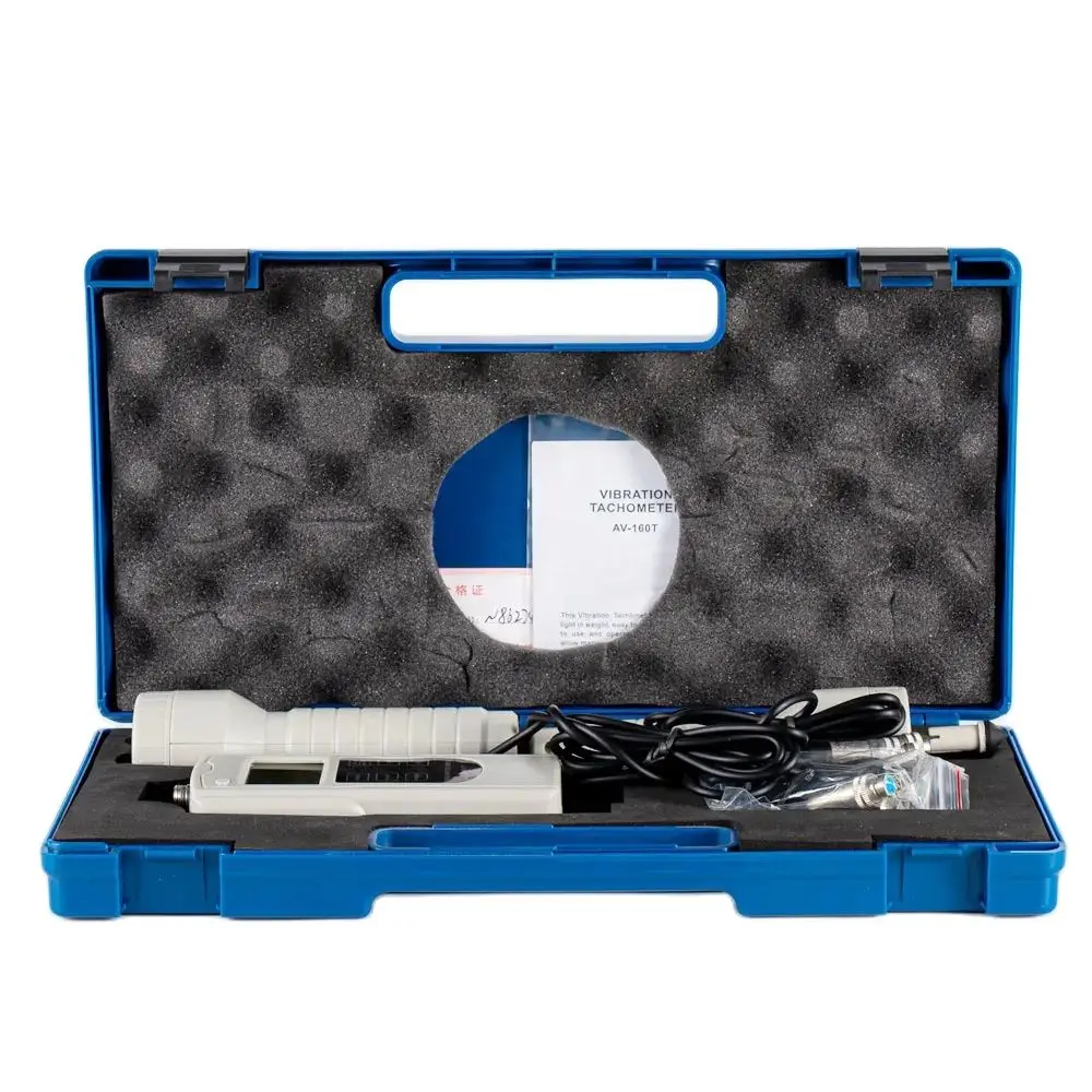 Portable Digital Vibration Tachometer Vibration Meter AV-160T Can Measure Rotation rate RPM(r/min) & Frequency Hz 5