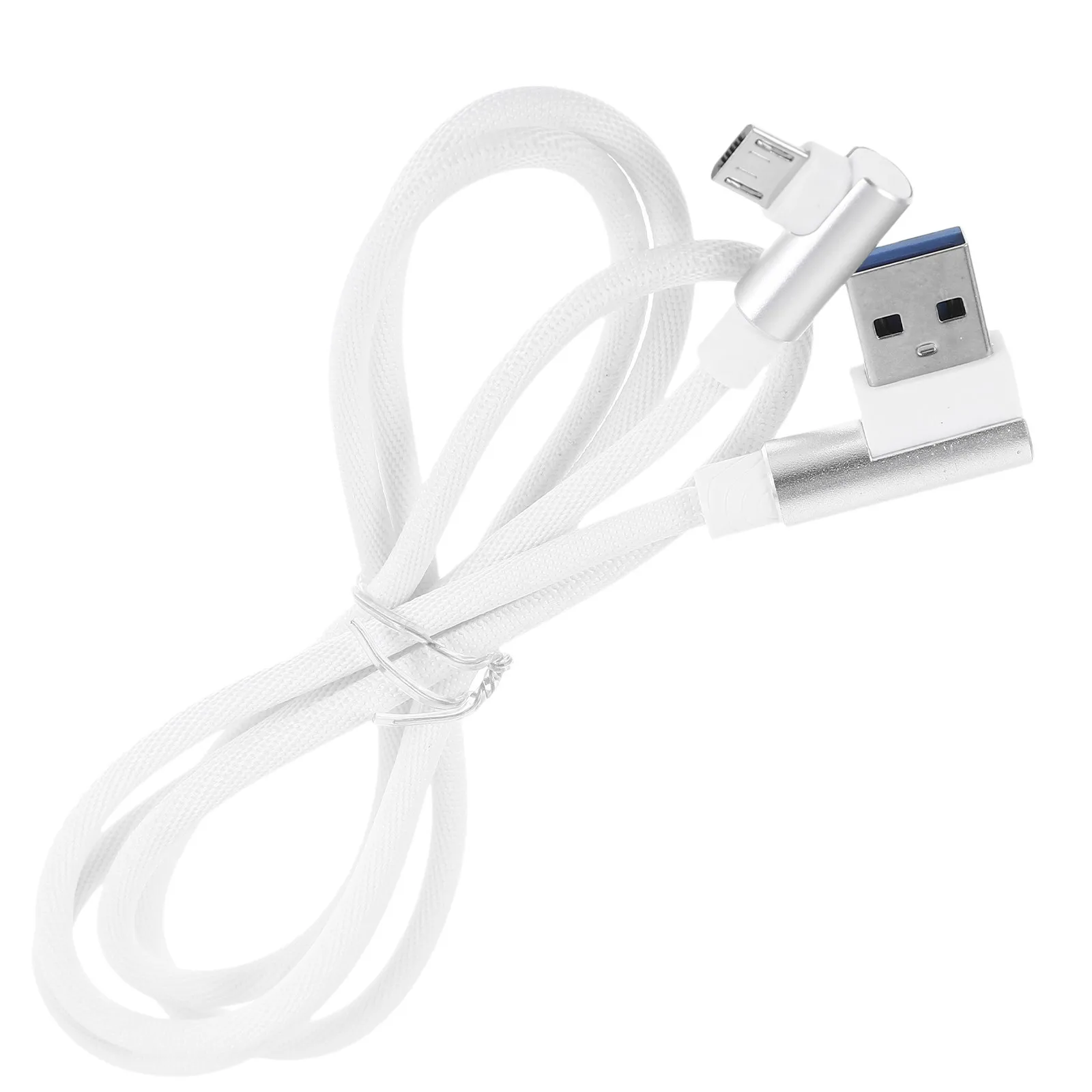 1M 90도 마이크로 USB 충전 케이블 프리미엄 두꺼운 구리선 고속 데이터 전송 헤비 듀티 나일론 브레이드 폰 케이블