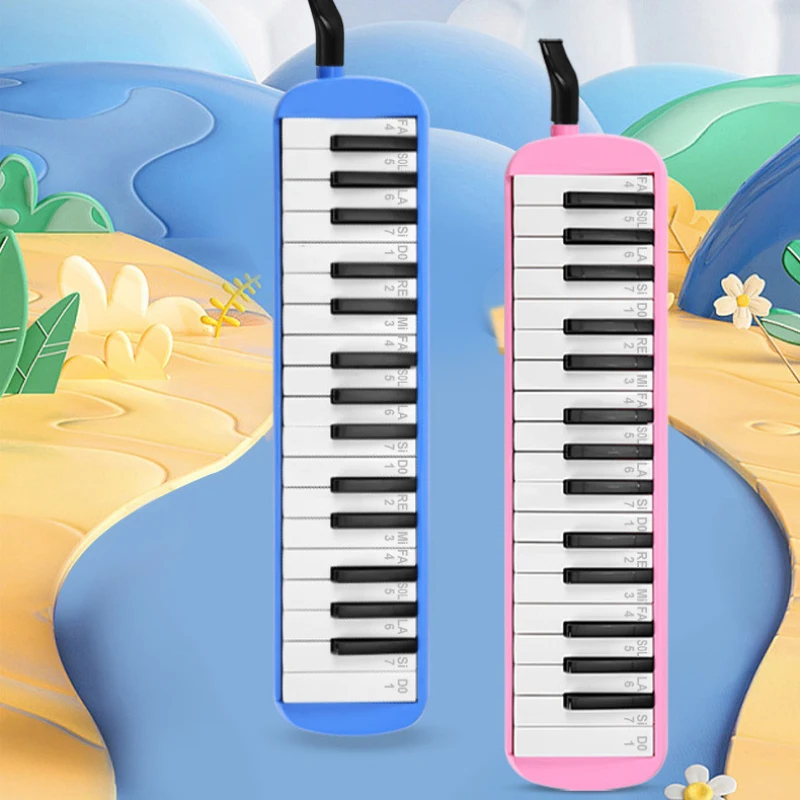 Portable 32-Key Melodica with Carrying Bag and Mouthpiece