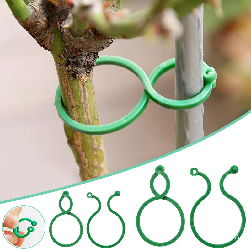 Plant Ties Plastic Plant Cable Ties Plastic Plant Supports Plant Clips Plastic Plant Clips Plant Climbing Support Plant Stem Support Plant Support Stick Plant Support Connector Plant Support Racks 20/50/100Pcs Plastic Garden Vine Strapping Clips Tie Buckle Ring Hook