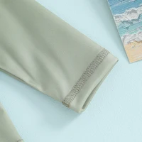 1-5years Kids Boys And Girls 2 Piece Swimwear Set Front Zipper Long Sleeve Swimsuit + Swim Shorts Infant Kids Bathing Suits 6