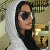 2023 New Double Beam Pilot Sun Glasses Reverse Curved Lens Metal Frame Sunglasses Male Driving Female 4
