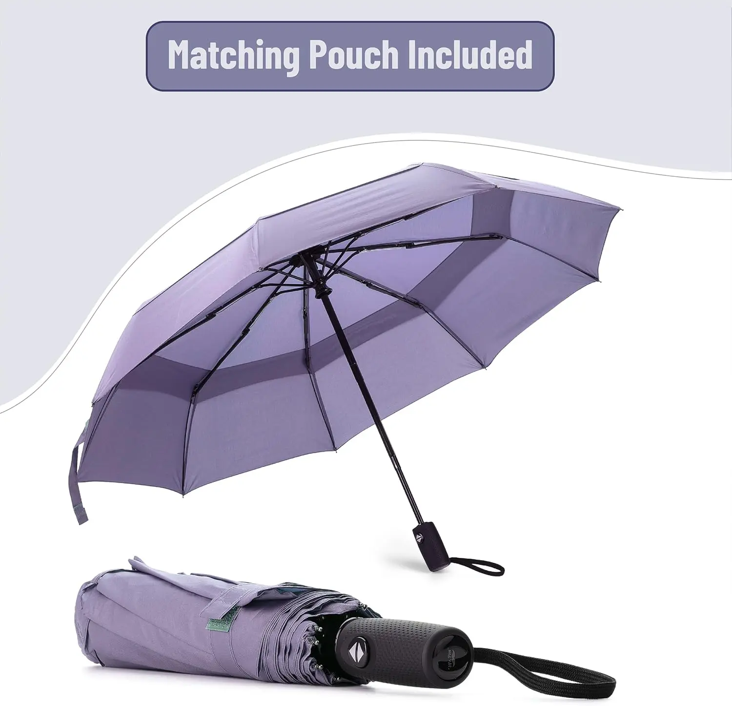 Windproof Travel Umbrella Purple Automatic Umbrellas For Rain Compact Folding Portable Storm Resistant Outdoor Protection folding umbrella automatic umbrella wind resistant umbrella windproof umbrella