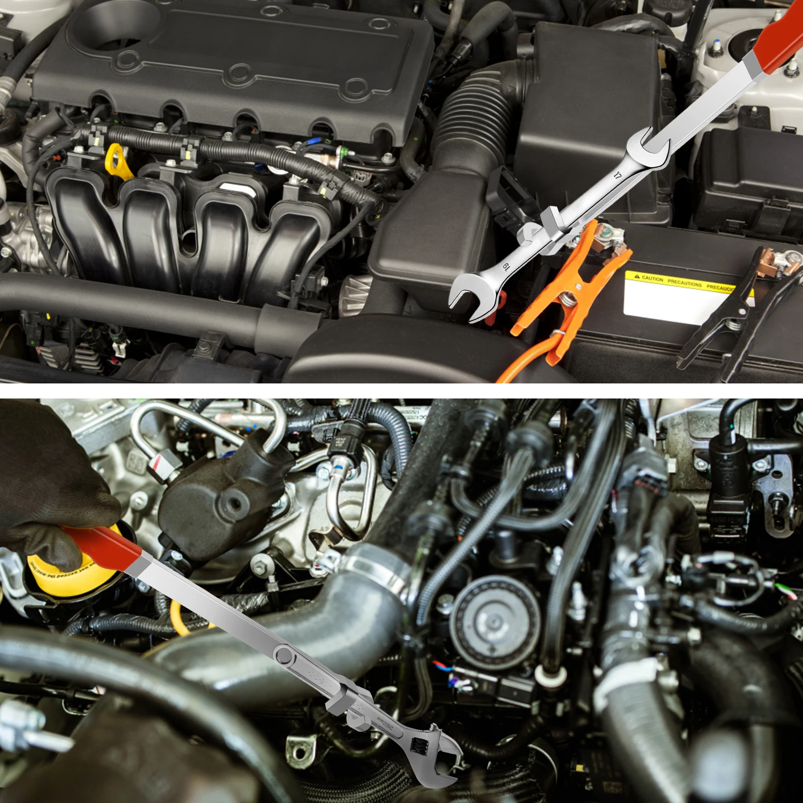 Wrench Extender Tool Bar Extra-Long 15/19 Inch Torque Adapter Wrench Extension Universal Wrench Extender for Garage Repair Tools