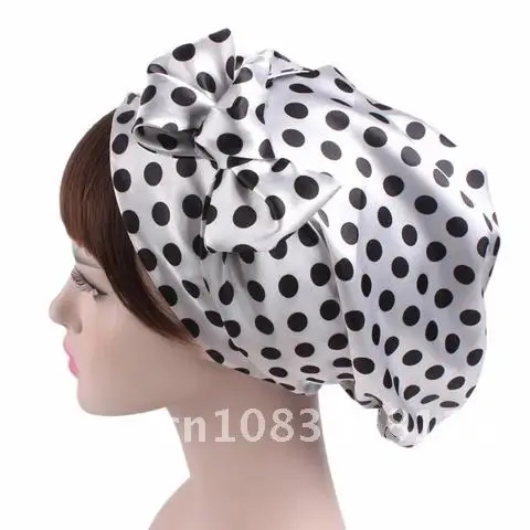 

Adjustable Ladies Long Hair Care Bonnet Headwrap Hat Soft Satin Hat Accessories 58cm 1pc Soft Silk Women Night Sleep Shower Cap