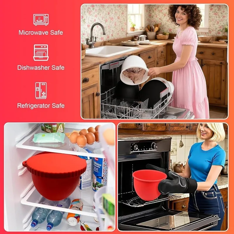 Blender Accessories and Accessories, Silicone Bowl Liner with Lid, Tilting Head, Upright, Reusable and Dishwasher Washable