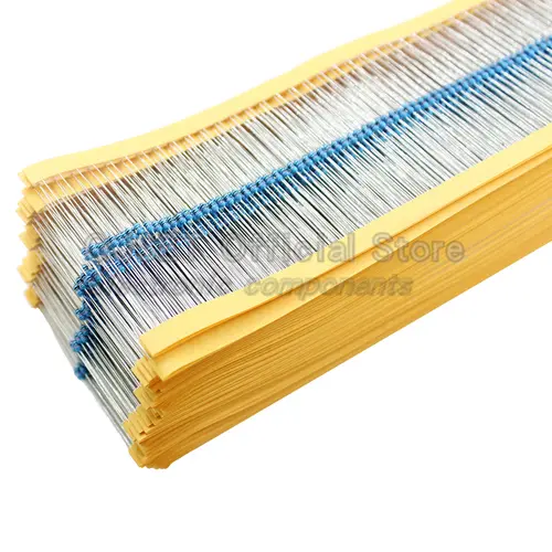 100pcs 1/6W Metal Film Resistors 1/8W 1% 0.125W 10 100 200 220 330 470 Ohm 4.7K 1K 2.2K 10K 47K 200k 220k 510k 100k 470K 1M Ohms - Image 4