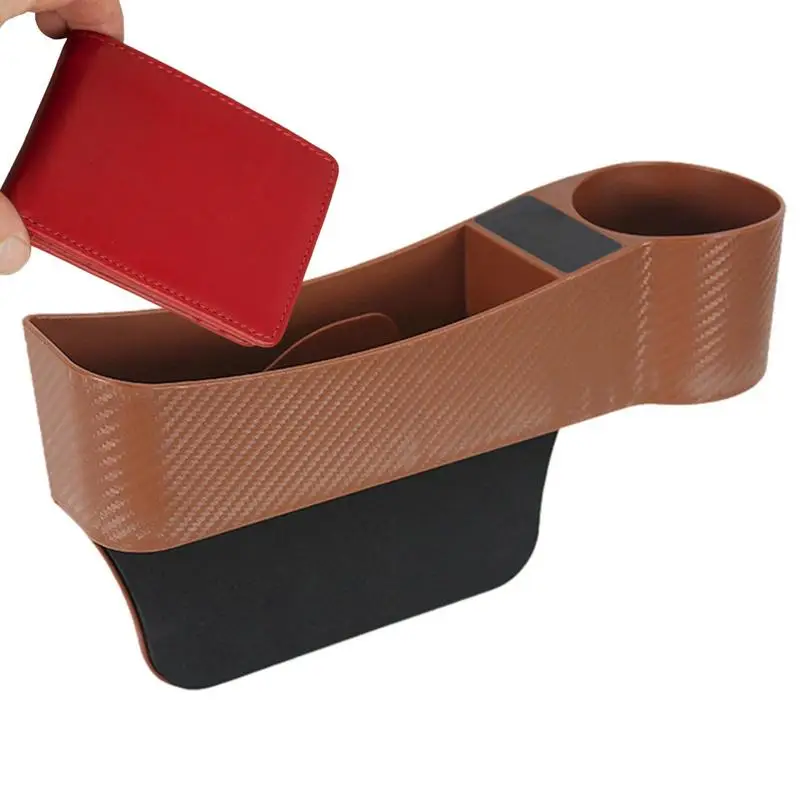 

Шкатулка для хранения, шкатулка для сиденья, органайзер с держателем для чашки, для автомобиля, многофункциональные автомобильные аксессуары с отверстием для зарядки, нескользящая