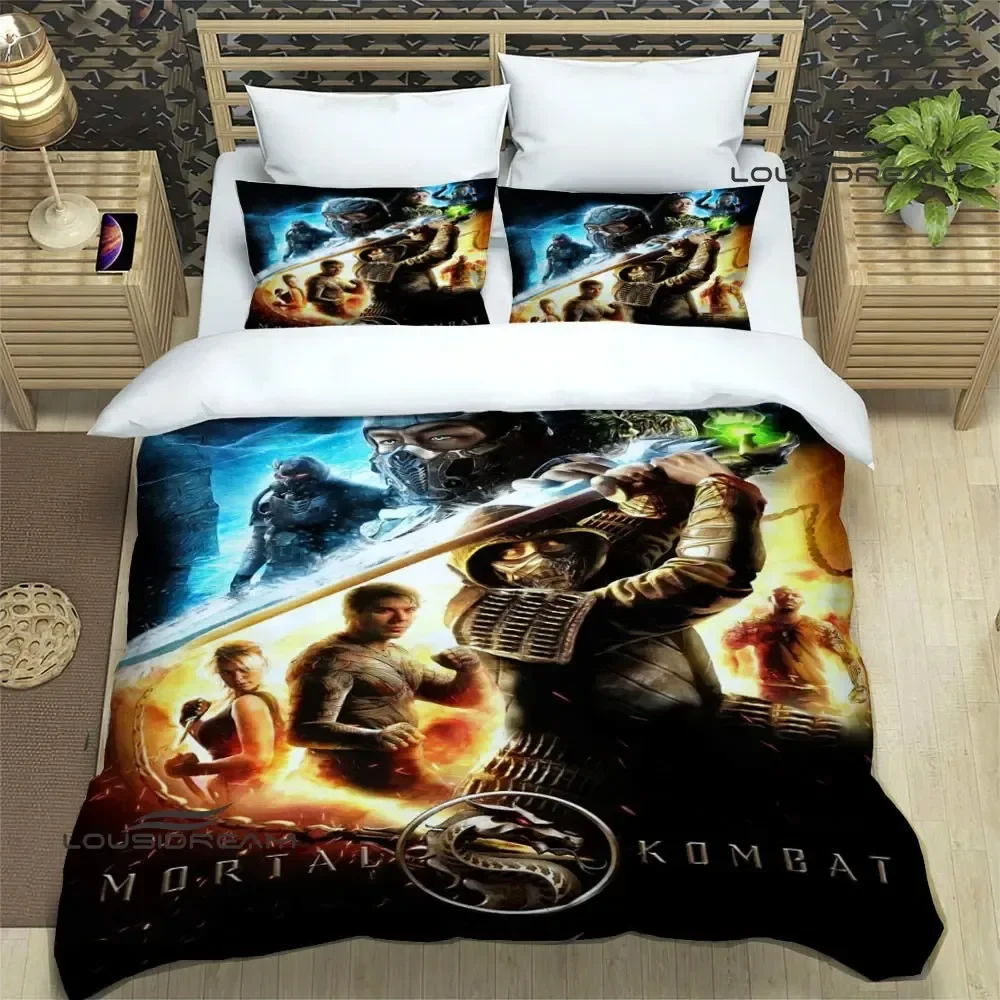 Mortal Kombat Cartoon Printed Bedding Sets exquisite supplies set duvet cover bed comforter set bedding set luxury birthday gift 3