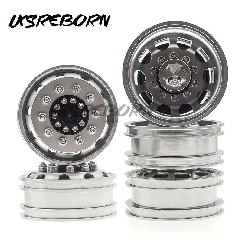

1 Pair Front Rear Wheels Rim CNC Metal Aluminum Alloy For 1/14 Tamiya RC Truck Tipper car SCANIA R620 VOLVO FH16 ACTROS 3363