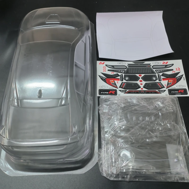 TM308 1/12スケール シビック FK8 RCボディシェル、165mm x 210mm