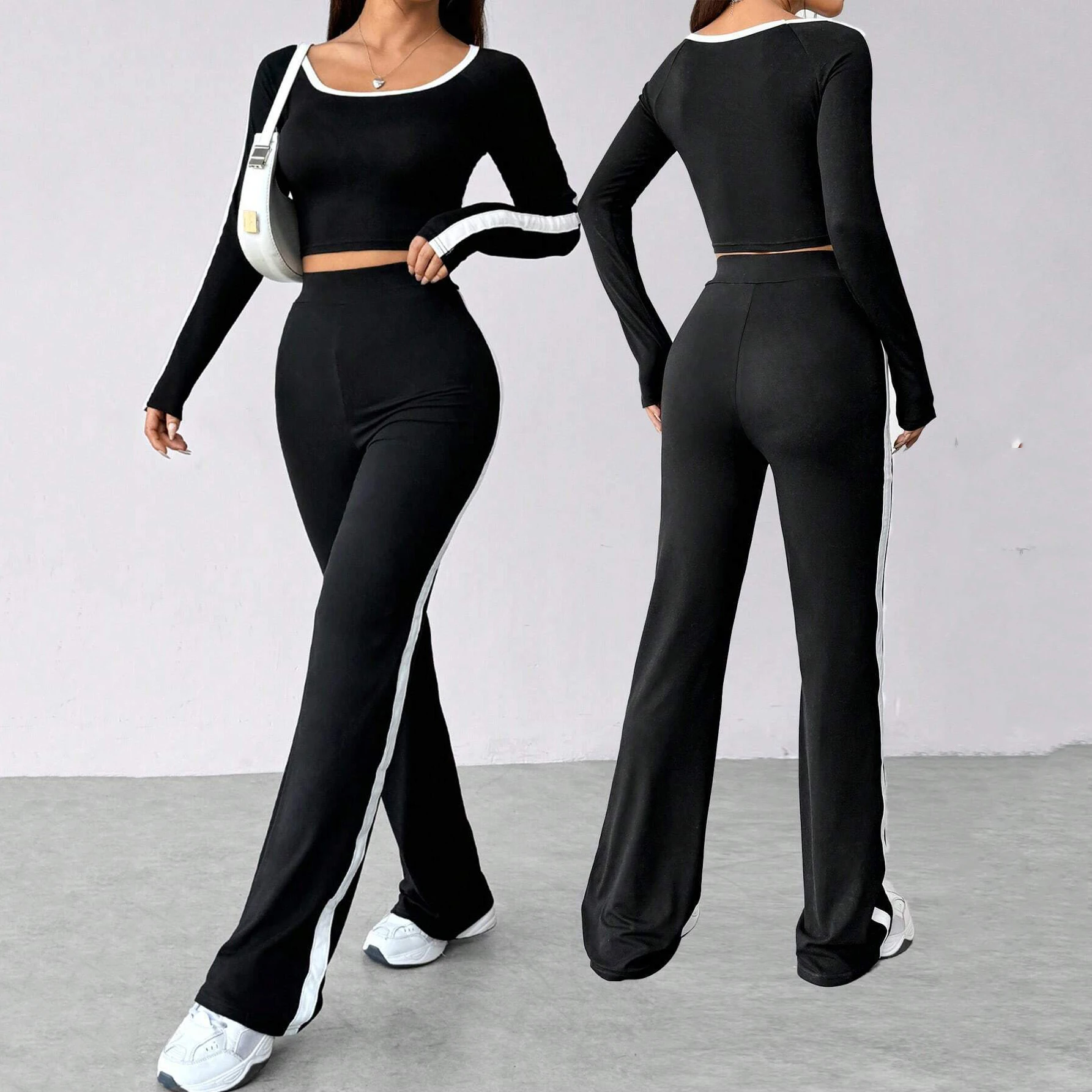 European and American Minimalist Fashion Set 2025 Spring and Autumn New Versatile Commuting Two Piece Set 4