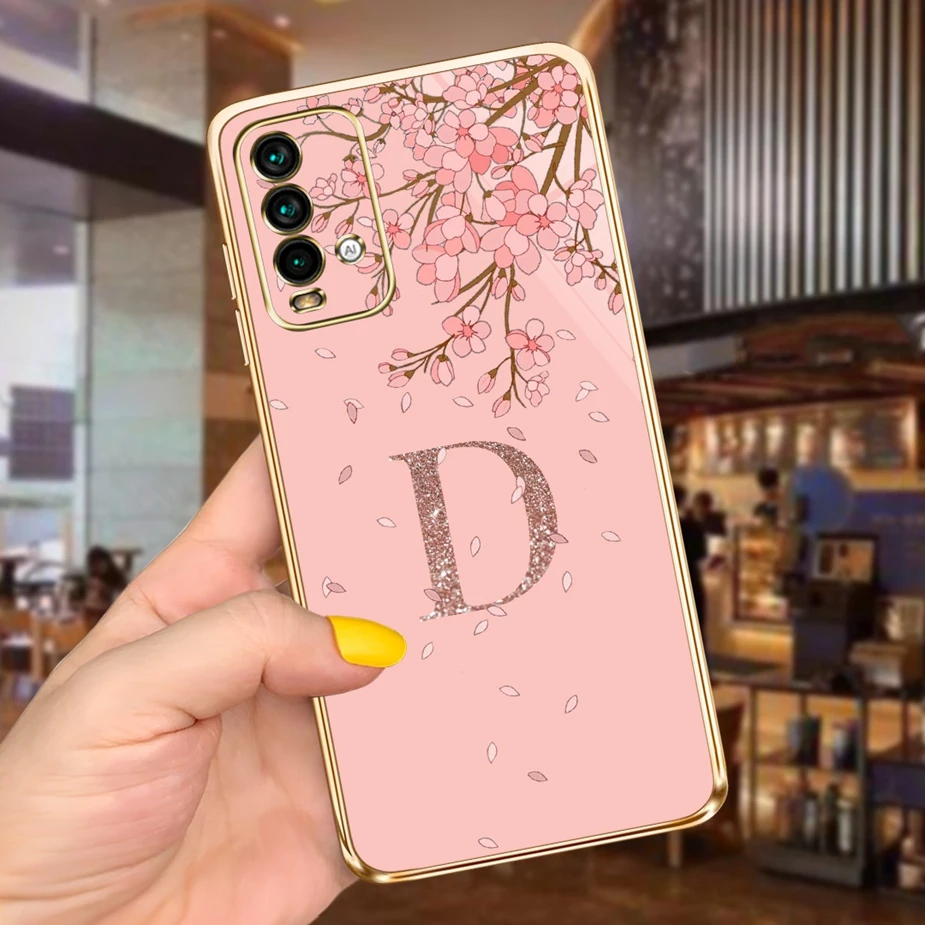 Cute 26 Letters Soft Slim Plating Phone Case Bumper - Stylish Back Cover s
