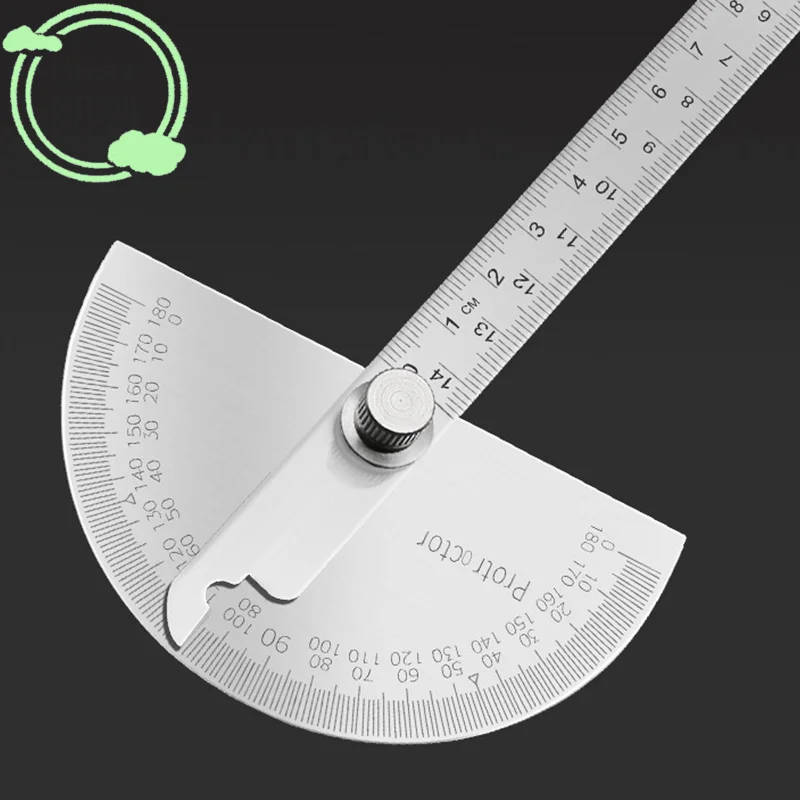 BBQ4 180도 각도기 금속 자 각도 측정기 스테인레스 스틸 각도자 게이지 각도 측정기 각도계 각도 측정기