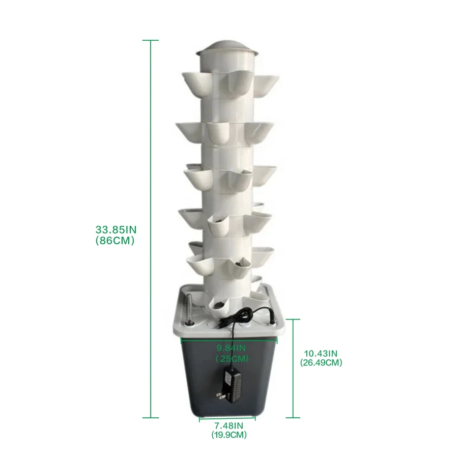 vertical hydroponic growing system mini indoor outdoor home grow herb tower