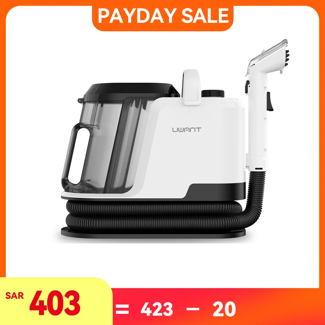 Portable stain cleaner Yount Y100 with 18 kilo Pascal power, vacuum cleaner for carpets and cars with 600 watts power, self-cleani...