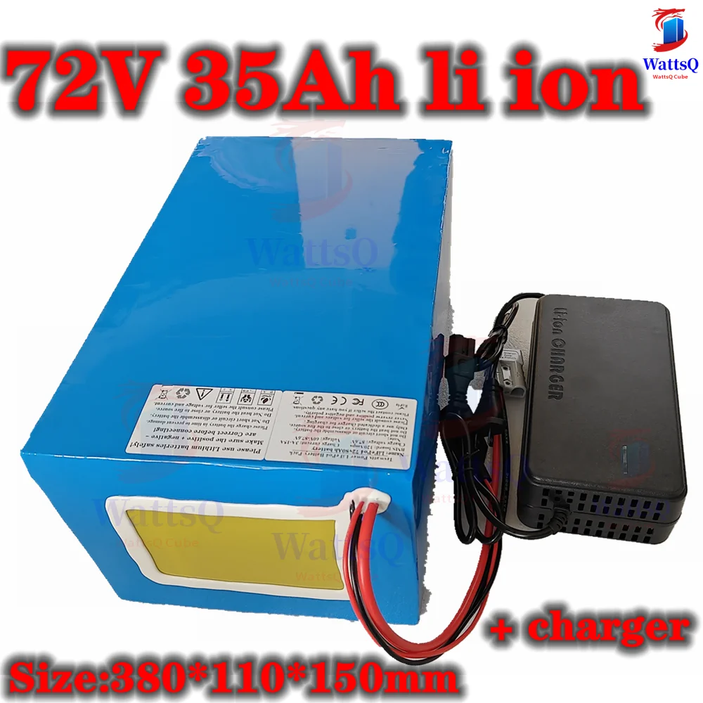 

72v 35Ah lithium ion battery BMS 20S li ion battery for 2000w 3500w 7000w scooter inverter go cart motorcycle +5A charger