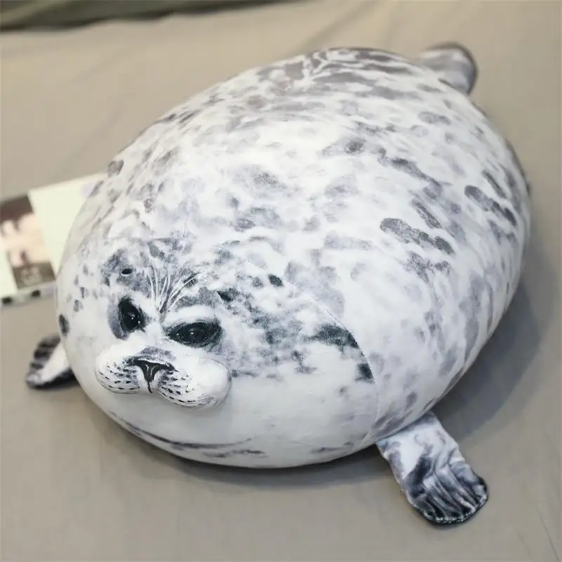 Almohada Peluche De Foca Gordita – Juguete De Felpa Súper Suave, Disponible En 30/40/50/60 Cm, Ideal Para Abrazar Y Decorar