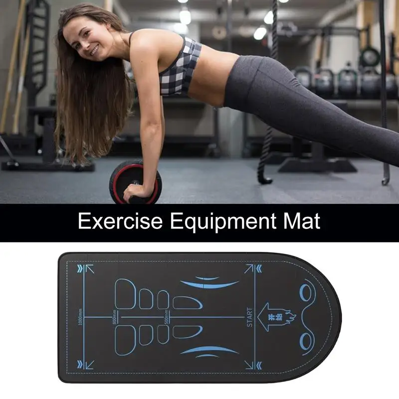 Exercise Equipment Mat For Ab Roller Wheel, Non-Slip Exercise Mat Extra Long Sound - View #3