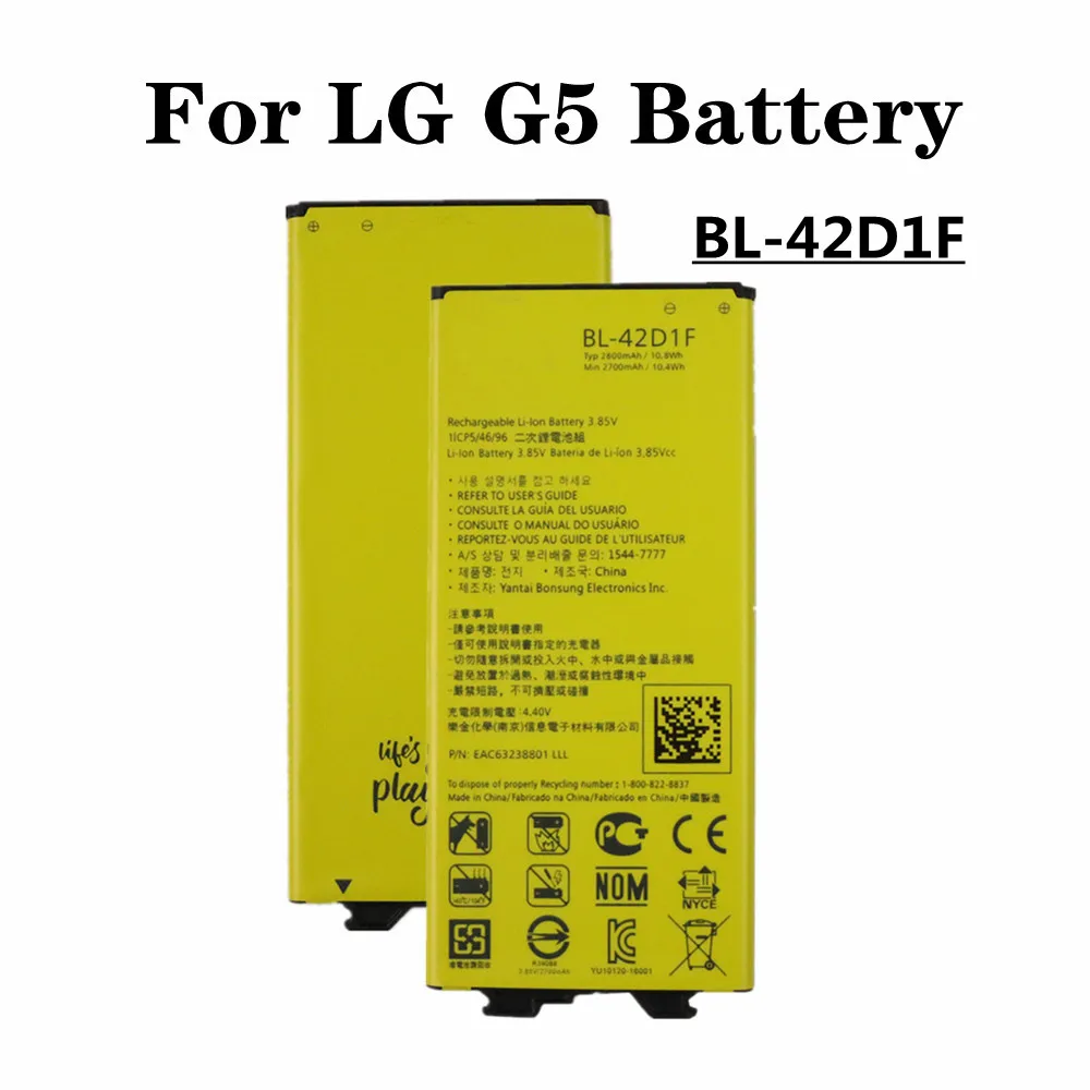 

Высококачественный аккумулятор BL42D1F для LG G5 H820 H830 H831 H840 H850 H868 H860N H960 VS987 US992 LS992 F700 S F700K