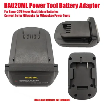 Adattatore per batterie al litio Bauer 20V Hyper Max compatibile con utensili elettrici Milwaukee (senza batteria)
