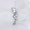 Anziw 3-stone Real 3.6CT Moissanite Wedding Rings for Women 100% S925 Silver Engagement Promise Band Fine Accessories Jewelry 3