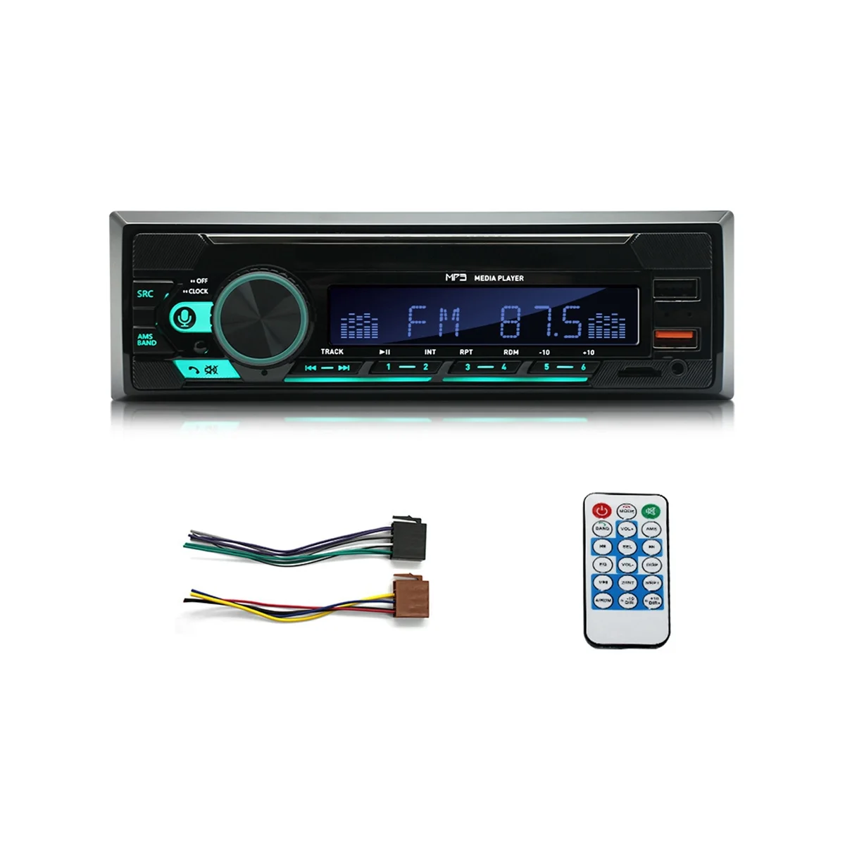 

4Channel 45W Car Radio Car Bluetooth MP3 Player Multifunction Plug-In U Disk Car Radio with Multi-Color Function for Car