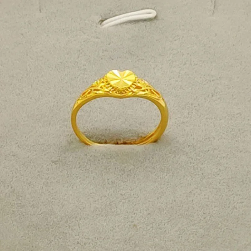 

Новинка для мужчин и женщин, стойкое бесцветное регулируемое кольцо с открытым ртом и настоящим покрытием из желтого золота 18 К, 999, 24 к, ювелирные изделия без выцветания