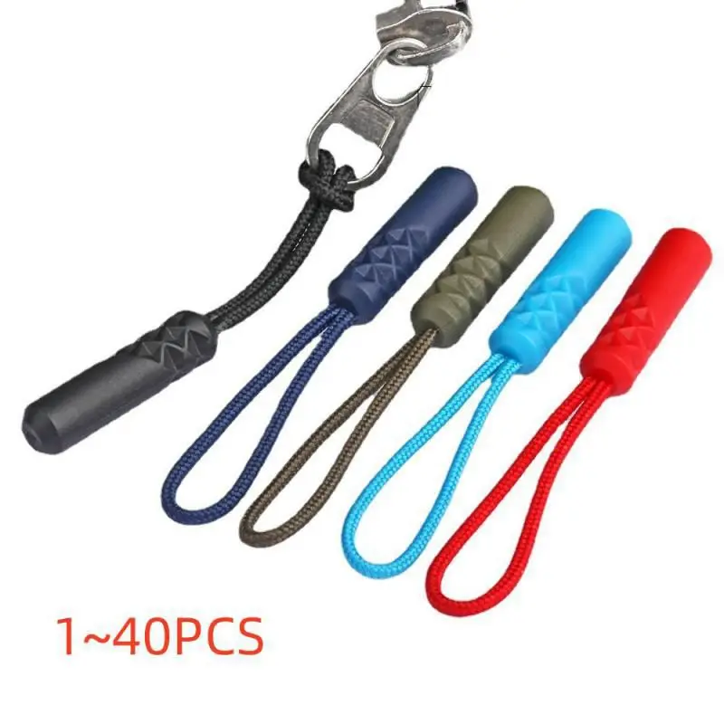 

1~30PCS 10 Color Zippers Pull Puller End Fit Rope Tag Replacement Clip Broken Buckle Fixer Suitcase Tent Backpack Zipper Cord