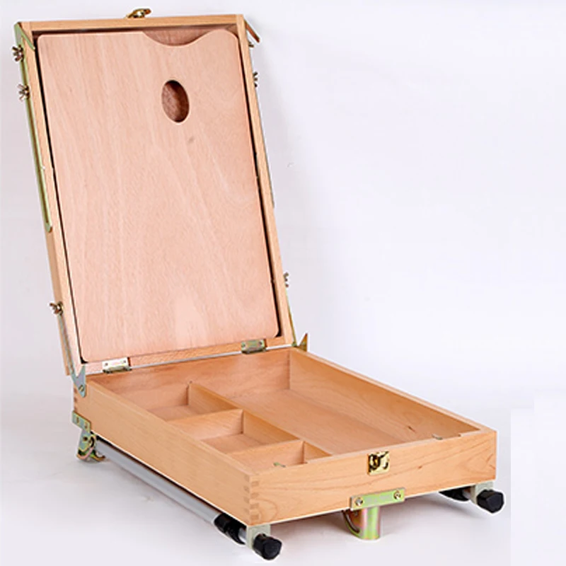 Wooden Easel Portable Folding Table Easel for Drawing Oil Paint Aluminum Alloy Sketch Painting for The Artist Art Supplies
