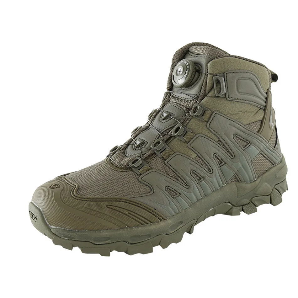 

ESDY All Terrain Fast Lace Up Tactical Shoes Mid-Top Spring Autumn Outdoor Sports Boots Breathable Hiking Climbing Cycling Shoes