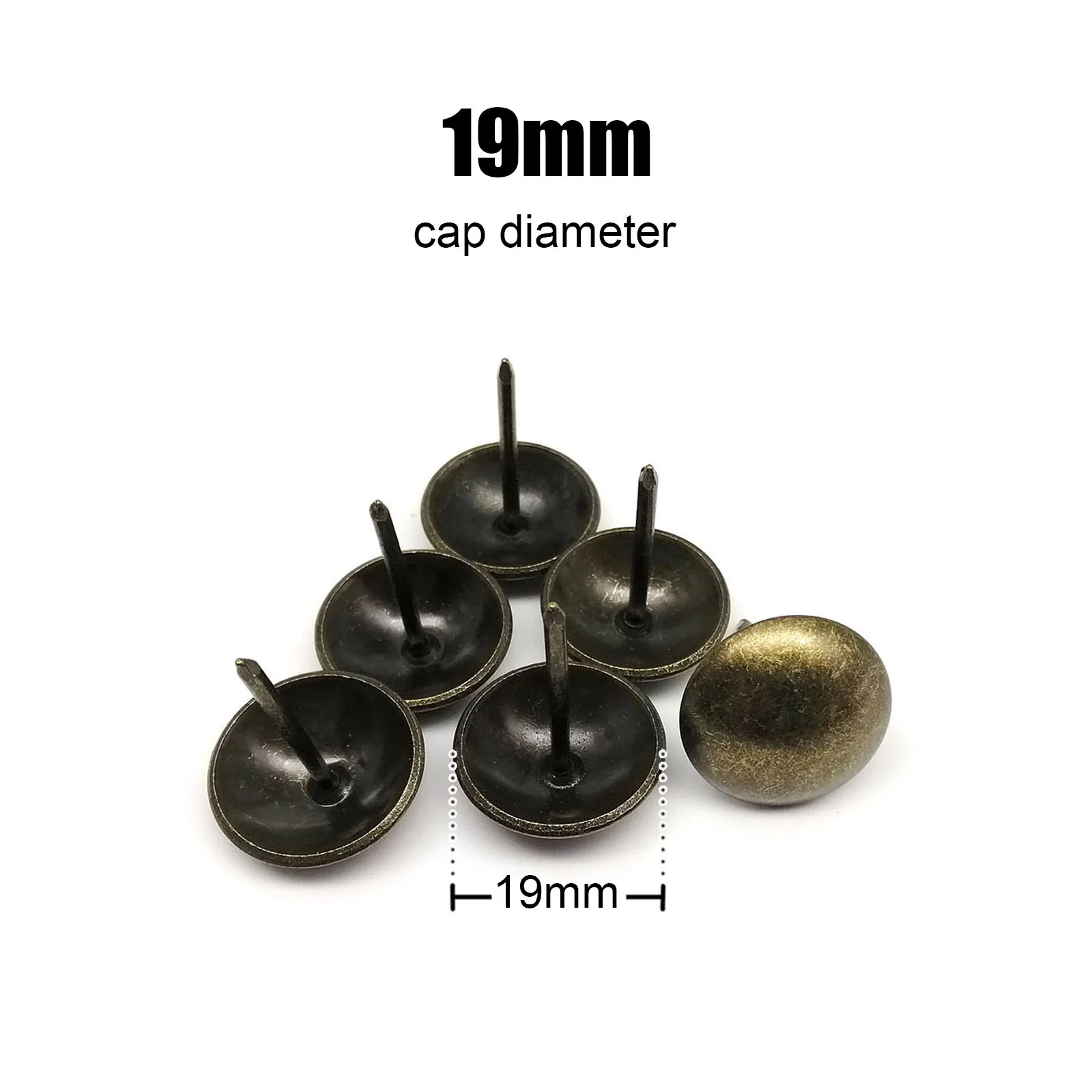 Upholstery Nails 100pcs Antique Brass Bronze Upholstery Nail Jewelry Gift Wine Case Box Sofa Decorative Tack Stud Pushpin Doornail Hardware