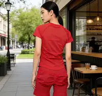 Ensemble de sport 2 pièces Impact L0GO DFSports : Haut de yoga sans couture à manches courtes et short de sport pour femme, idéal pour l'entraînement et la course à pied 4