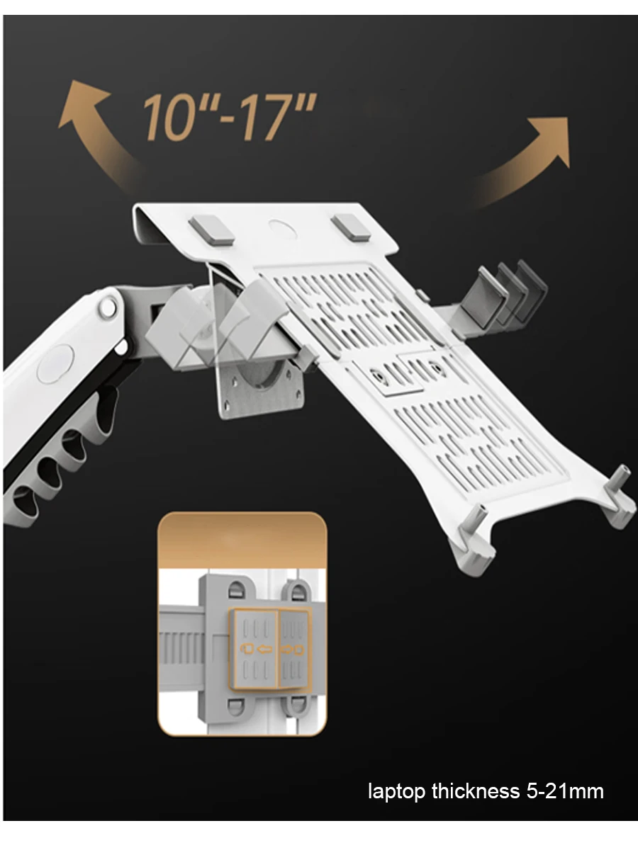 حامل لابتوب بشاشة مزدوجة بذراع زنبركي يعمل بالغاز...