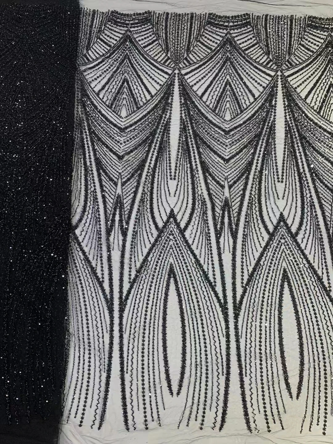 

Роскошная африканская кружевная ткань с блестками и бисером 2023 высококачественное кружево 5 ярдов французская кружевная ткань нигерийские кружевные ткани для платья Xb