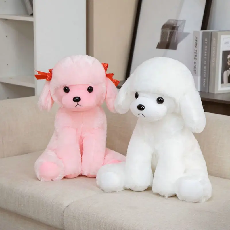 

Pink/White New Poodle Plush Toy Stuffed Animal Dog Dolls Cute Gift Kids Baby Sleeping Appease Valentine Gift