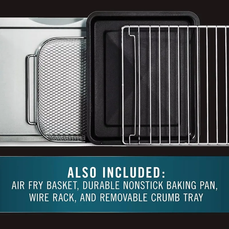 Calphalon Air Fryer Oven, 11-in-1 Toaster Oven Air Fryer Combo, 26.4 QT/25 L, Fits 12" Pizza, Stainless Steel 6