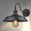 110v-220v Gooseneck Wall Light Fixture for Barn Door Light Front Porch,Black Farmhouse Light with Goose Neck Arm, Exterior E27 1