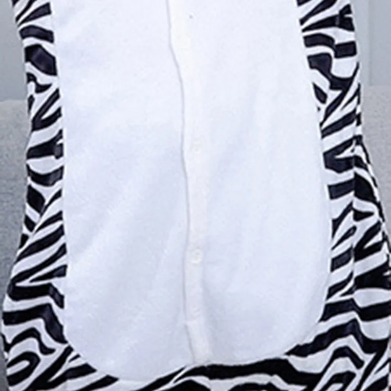 Zebra Nightgown Kigurumi Lingerie One Piece Pajamas Homewear Halloween Cosplay Costumes Fluffy Sleepwear For Adult Long Sleeve