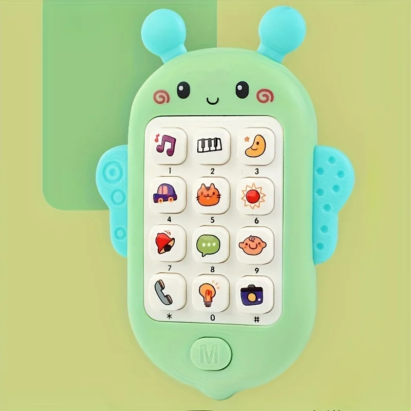 Bee Music Phone Learning Toy - Phone with Music, Stories, Numbers, Animals & Flashlight-like Mode,Battery-Powered (No Included)