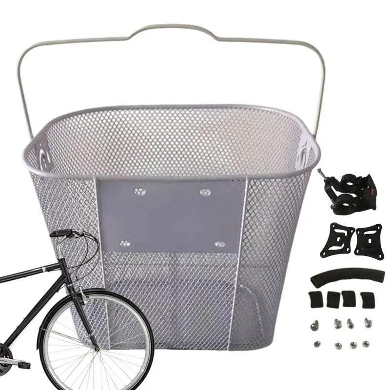 

Bike Front Storage Basket Rust-Resistant Electric Bicycle Basket Rust-Resistant Electric Bicycle Basket Quick Release Metal