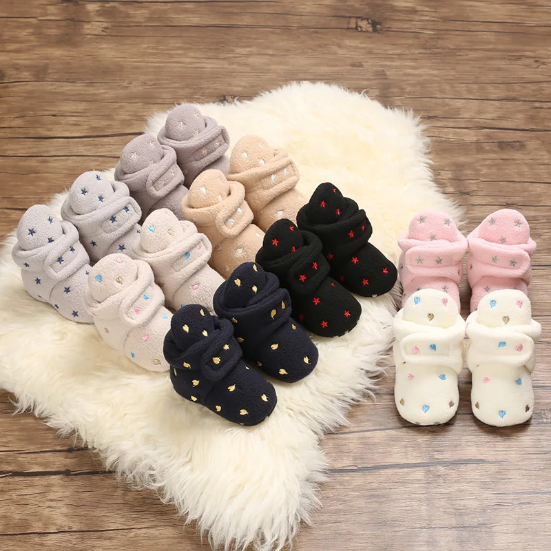 0-1Y Winter Cute Cartoon Baby Boots for Boys and Girls Cotton Soft Sole Anti slip and Warm Preschool Children's Walking Shoes