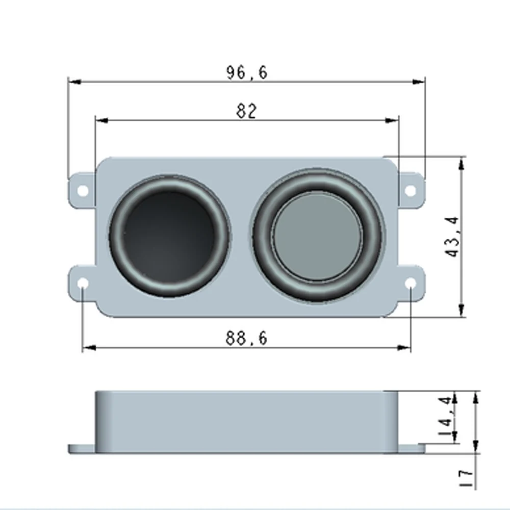 1set 2W 4 ohm mini Full Range Clear Sound Cavity Speaker Dual Vibration membrane Audio loudspeaker Box Connector For TV computer