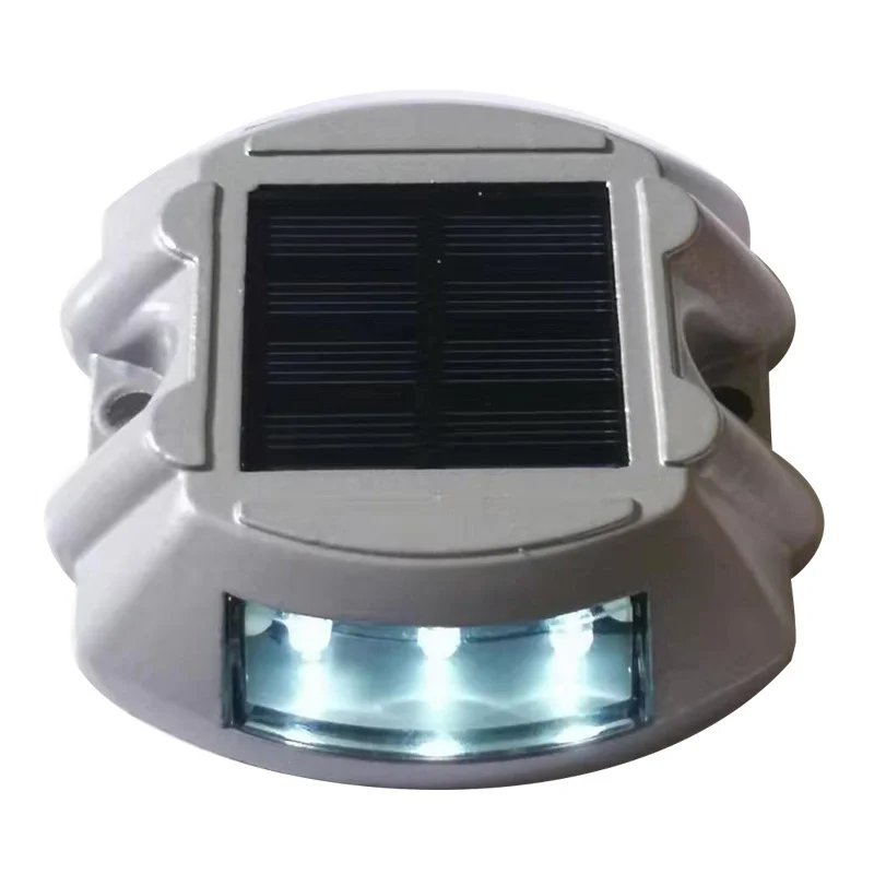 Luminous Cast Aluminum Road Stud LED Outdoor Reflective Road Stud Lamp Waterproof And Compressive Solar Energy Flashing Model
