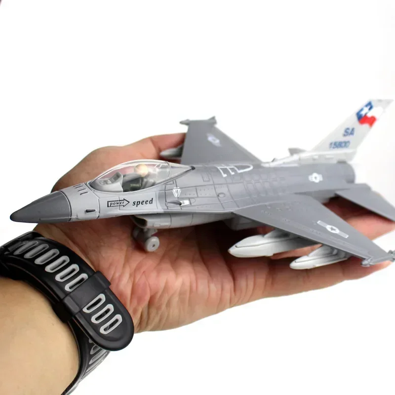 F16 Toy Alloy Fighter Model acoustooptic return force aviation military aircraft model Ornament Gift 6