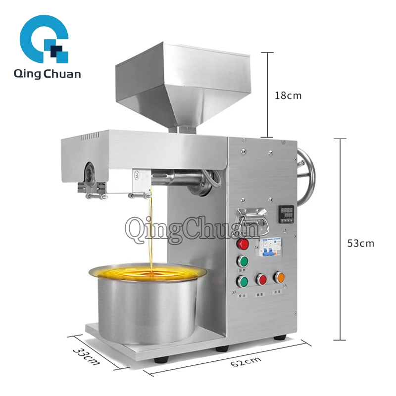 Oil Press Machine TB15 3000W Home Peanut Seeds Squeezer Stainless Steel Business Sesame Sunflower Expeller Soybean Extraction 6