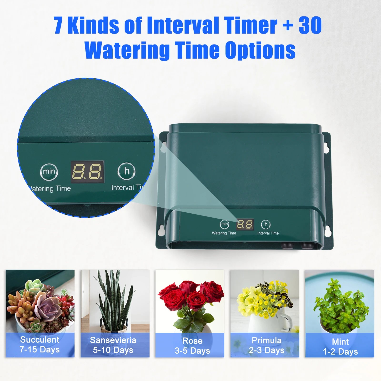 Solar Automatic Drip Irrigation Kit 30 Watering Modes 7 Timing Modes 32.8FT Automatic Watering Irrigation System for 50 Plants - 3