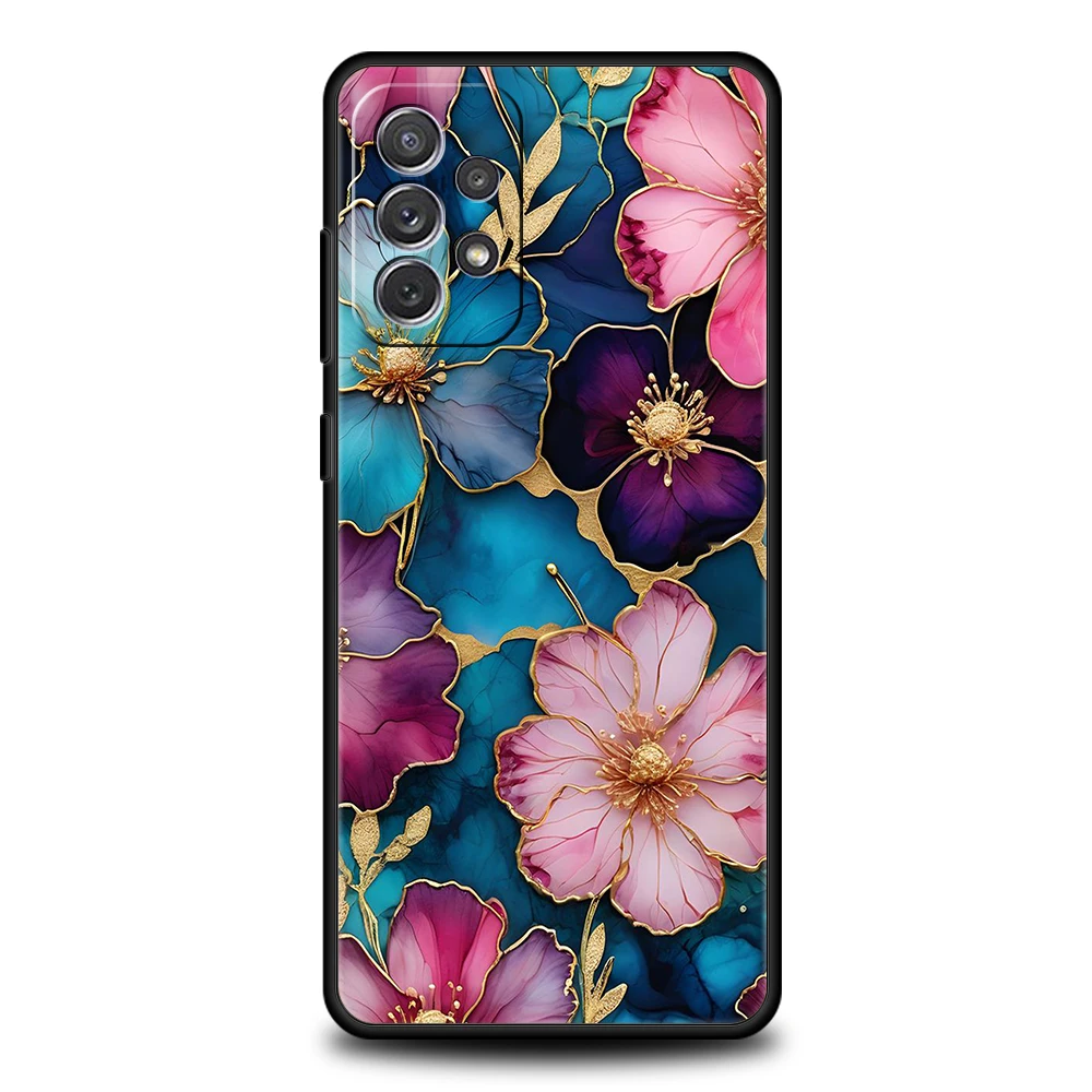 Vibrant Floral Silicone Phone Case Cover