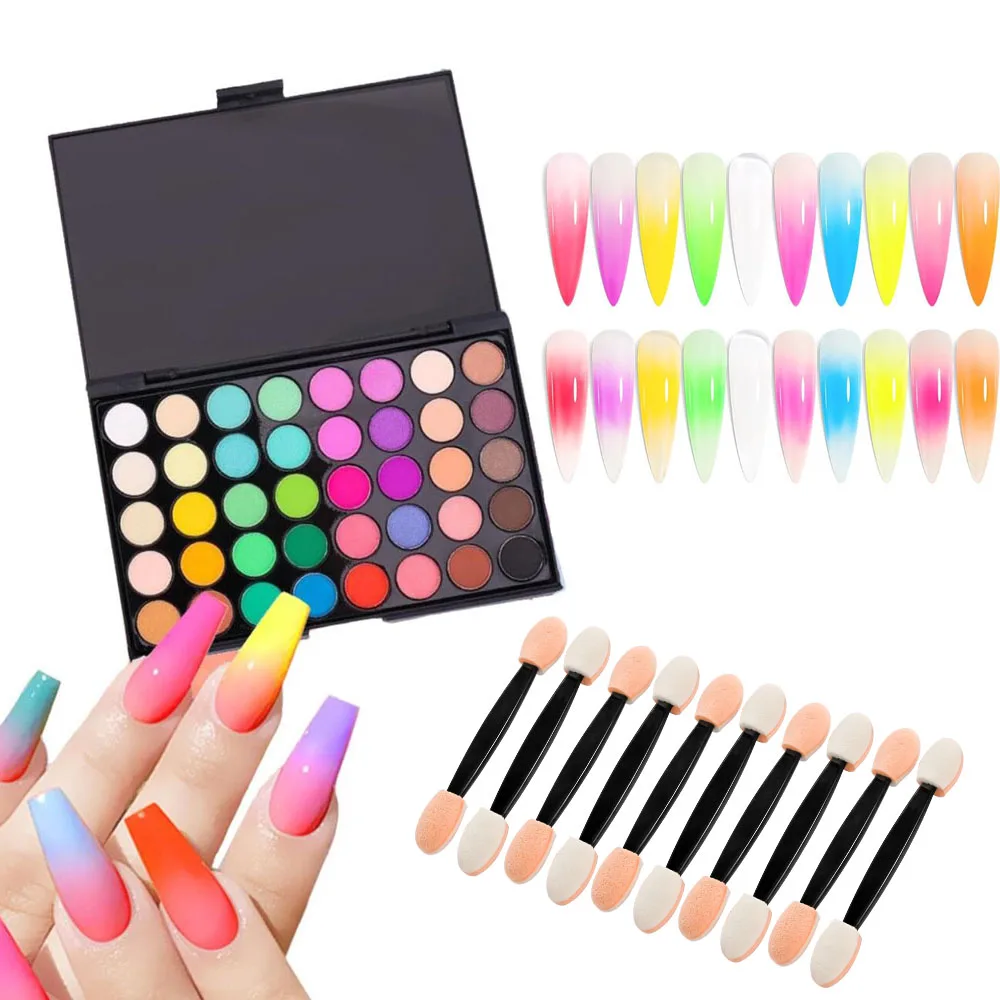 40colors Solid Rubbing Powder Palette Set Stunning Gradient Smudge Patting Nail Pigment French Ombre Nail Dust Diy Decoration #5